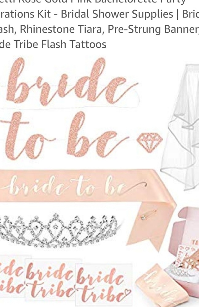 Bridal shower box in rose gold